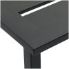Trädgårdsbar set 7 delar svart pulverlackerat stål vidaXL 100 x 100 x 110 cm – miniatyr 8