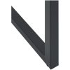 Trädgårdsbar set 7 delar svart pulverlackerat stål vidaXL 100 x 100 x 110 cm – miniatyr 9