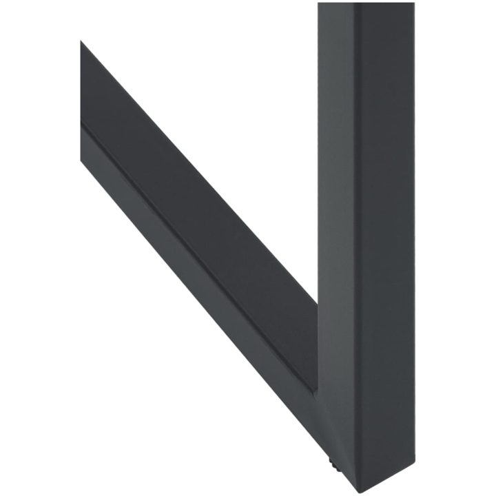 Trädgårdsbar set 7 delar svart pulverlackerat stål vidaXL 100 x 100 x 110 cm – bild 9