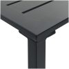 Trädgårdsbar set 9 delar svart pulverlackerat stål vidaXL 200 x 99 x 110 cm – miniatyr 11