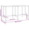 Trädgårdsbar set 9 delar svart pulverlackerat stål vidaXL 200 x 99 x 110 cm – miniatyr 12