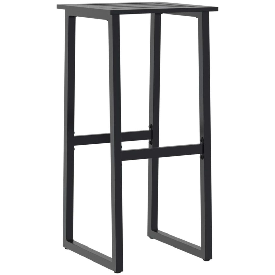 Trädgårdsbar set 9 delar svart pulverlackerat stål vidaXL 200 x 99 x 110 cm – bild 4