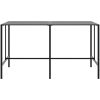 Trädgårdsbar set 9 delar svart pulverlackerat stål vidaXL 200 x 99 x 110 cm – miniatyr 5