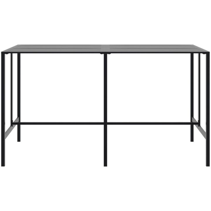 Trädgårdsbar set 9 delar svart pulverlackerat stål vidaXL 200 x 99 x 110 cm – bild 5