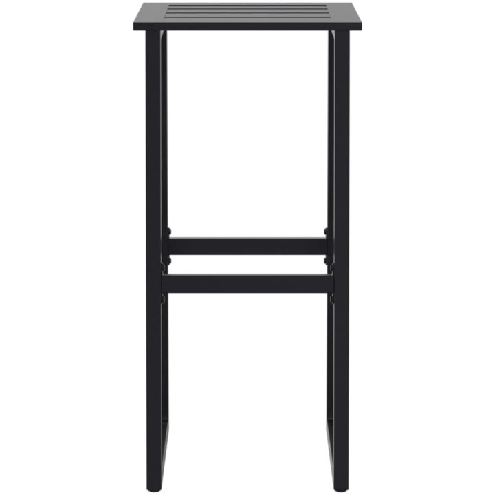 Trädgårdsbar set 9 delar svart pulverlackerat stål vidaXL 200 x 99 x 110 cm – bild 6