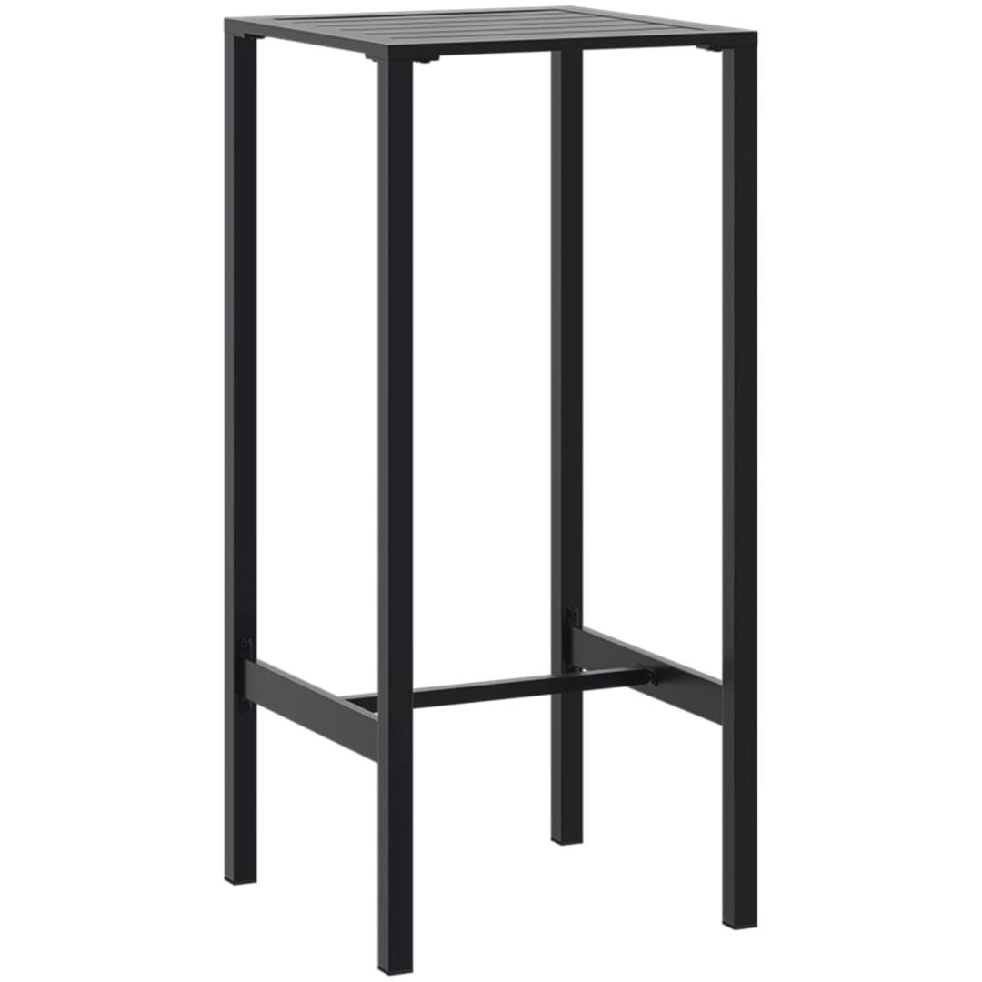 Trädgårdsbar set svart pulverlackerat stål vidaXL 50 x 50 x 110 cm – bild 3