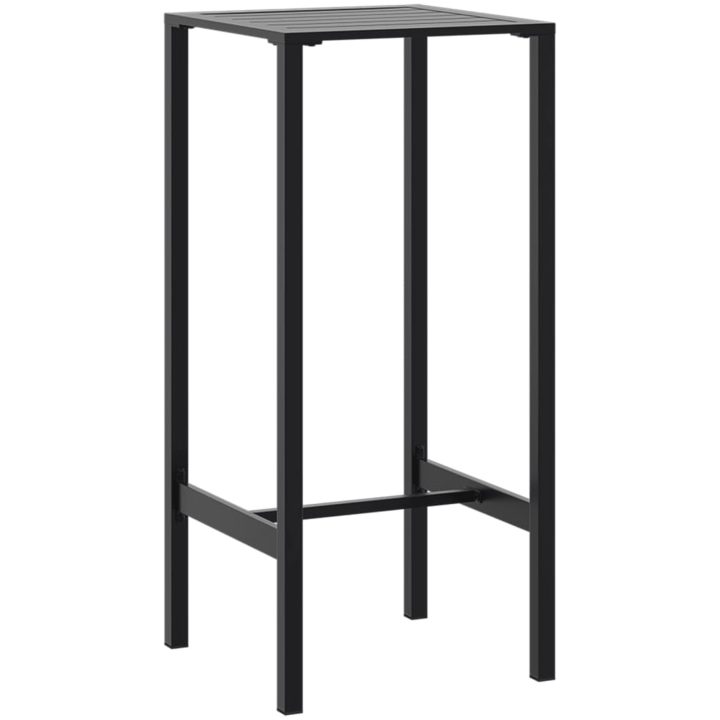 Trädgårdsbar set svart pulverlackerat stål vidaXL 50 x 50 x 110 cm – bild 3