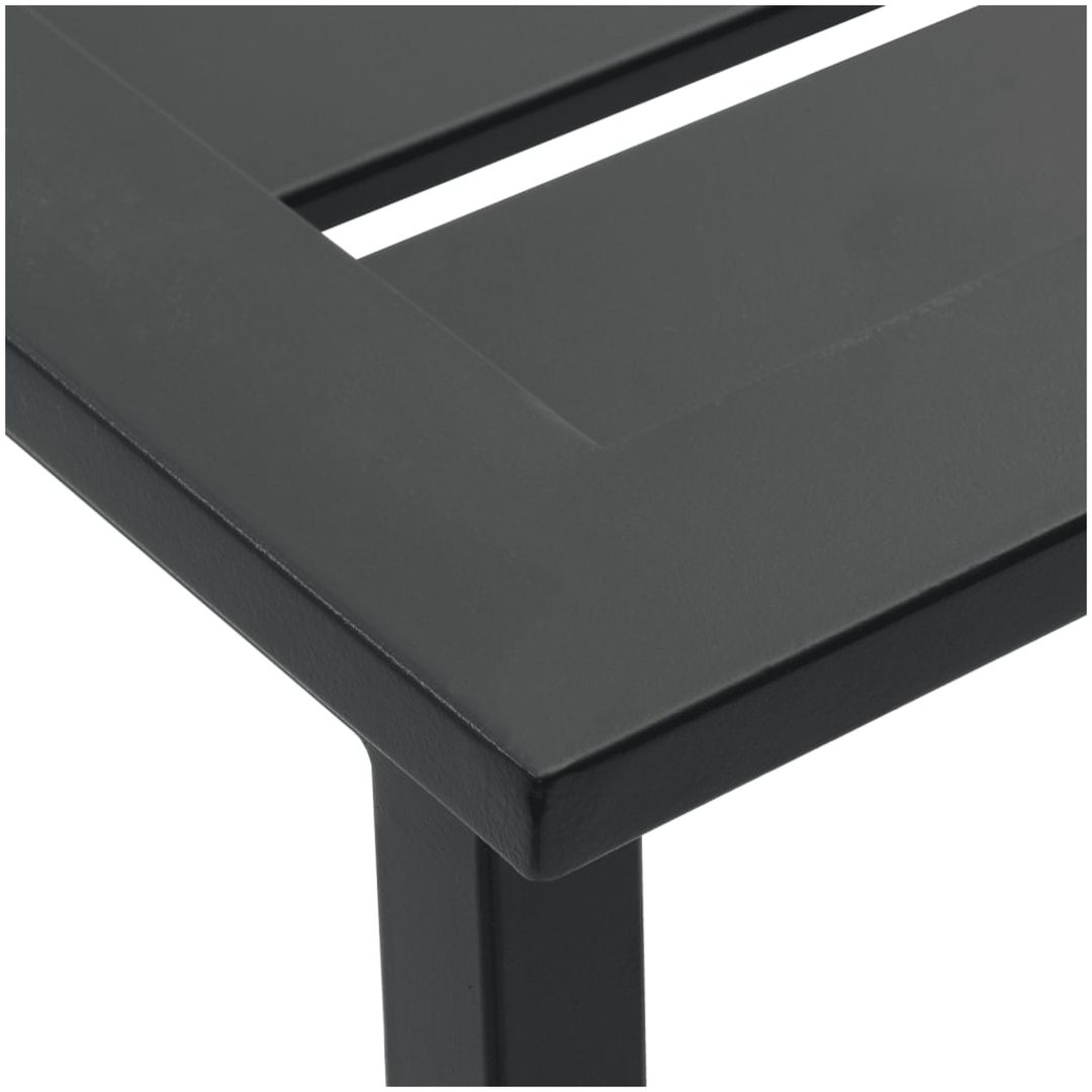 Trädgårdsbar set svart pulverlackerat stål vidaXL 50 x 50 x 110 cm – bild 8