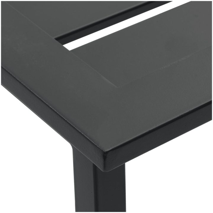 Trädgårdsbar set svart pulverlackerat stål vidaXL 50 x 50 x 110 cm – bild 8