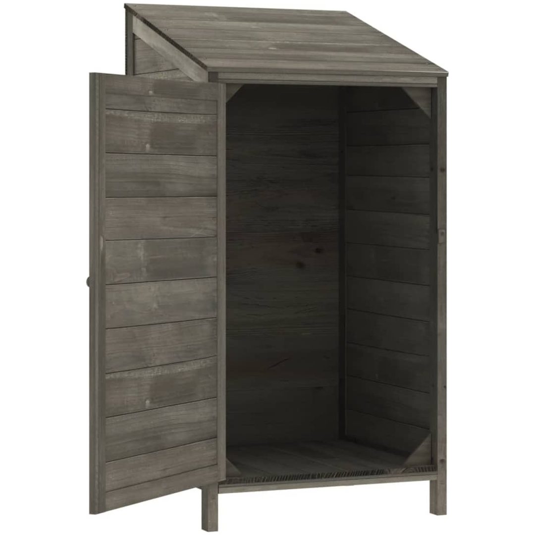 Trädgårdsbod antracit massivt granträ vidaXL 55 x 52 x 112 cm – bild 4
