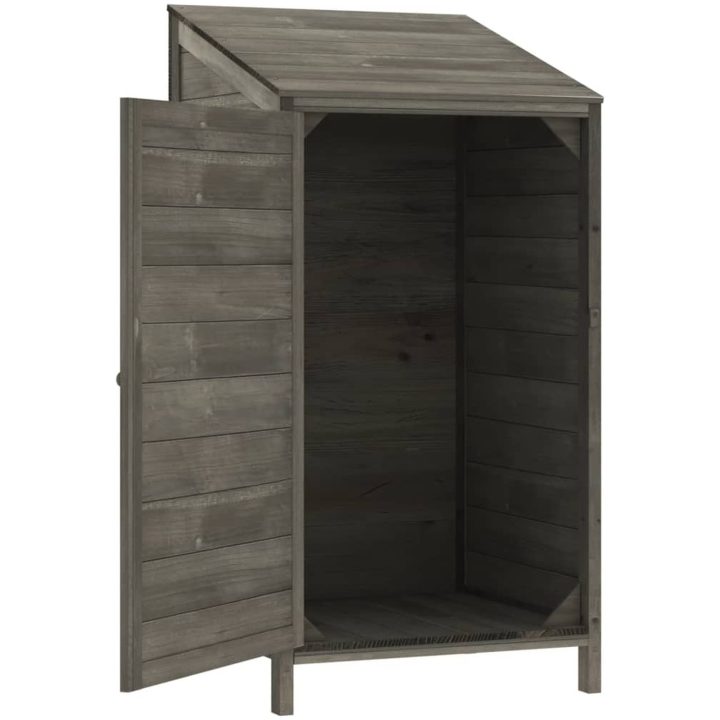 Trädgårdsbod antracit massivt granträ vidaXL 55 x 52 x 112 cm – bild 4