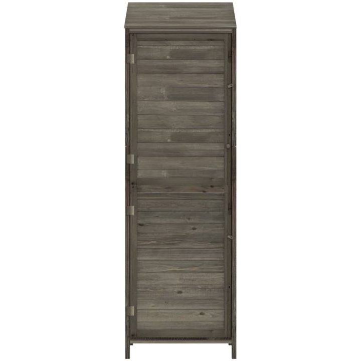 Trädgårdsbod antracit massivt granträ vidaXL 55 x 52 x 174.5 cm – bild 4