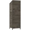 Trädgårdsbod antracit massivt granträ vidaXL 55 x 52 x 174.5 cm – miniatyr 6