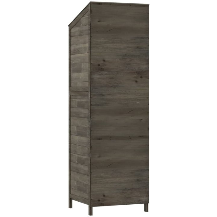 Trädgårdsbod antracit massivt granträ vidaXL 55 x 52 x 174.5 cm – bild 6