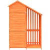 Trädgårdsbod brun 120x53,5x170 cm massiv furu vidaXL – miniatyr 4
