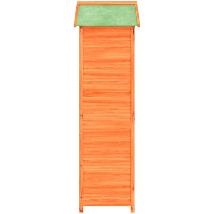 Trädgårdsbod brun 120x53,5x170 cm massiv furu vidaXL – bild 6