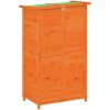 Trädgårdsbod brun 83x57x140 cm massiv furu vidaXL – miniatyr 2