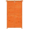 Trädgårdsbod brun 83x57x140 cm massiv furu vidaXL – miniatyr 4