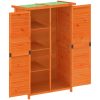 Trädgårdsbod brun 83x57x140 cm massiv furu vidaXL – miniatyr 5