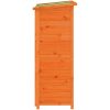 Trädgårdsbod brun 83x57x140 cm massiv furu vidaXL – miniatyr 6