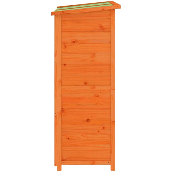 Trädgårdsbod brun 83x57x140 cm massiv furu vidaXL – bild 6