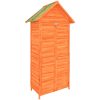 Trädgårdsbod brun 89x52,5x175 cm massiv furu vidaXL – miniatyr 2