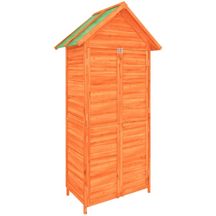 Trädgårdsbod brun 89x52,5x175 cm massiv furu vidaXL – bild 2
