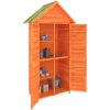 Trädgårdsbod brun 89x52,5x175 cm massiv furu vidaXL – miniatyr 3