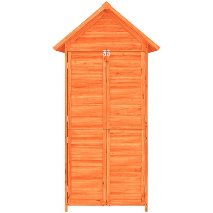 Trädgårdsbod brun 89x52,5x175 cm massiv furu vidaXL – bild 4