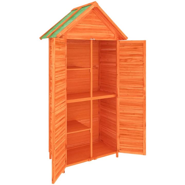 Trädgårdsbod brun 89x52,5x175 cm massiv furu vidaXL – bild 5