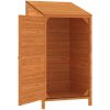 Trädgårdsbod brun massivt granträ vidaXL 55 x 52 x 112 cm – miniatyr 4