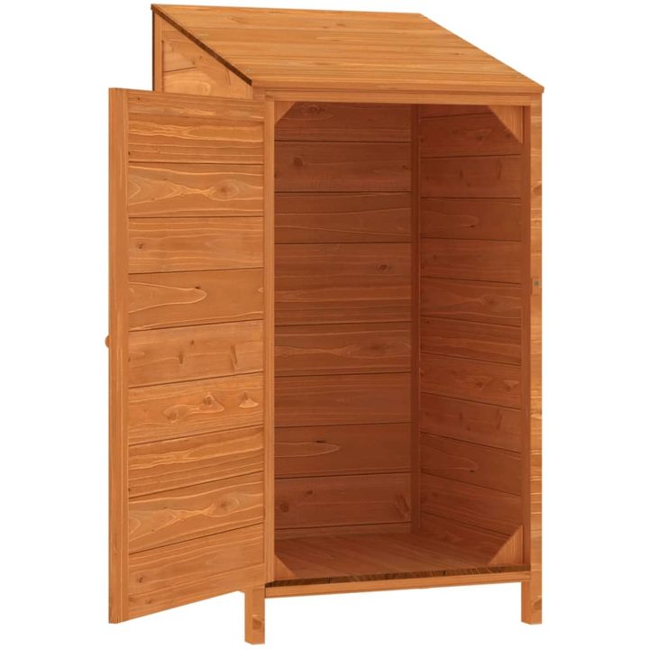 Trädgårdsbod brun massivt granträ vidaXL 55 x 52 x 112 cm – bild 4