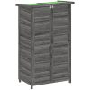 Trädgårdsbod grå 83x57x140 cm massiv furu vidaXL – miniatyr 2