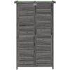 Trädgårdsbod grå 83x57x140 cm massiv furu vidaXL – miniatyr 4