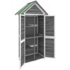 Trädgårdsbod grå 89x52,5x175 cm massiv furu vidaXL – miniatyr 5