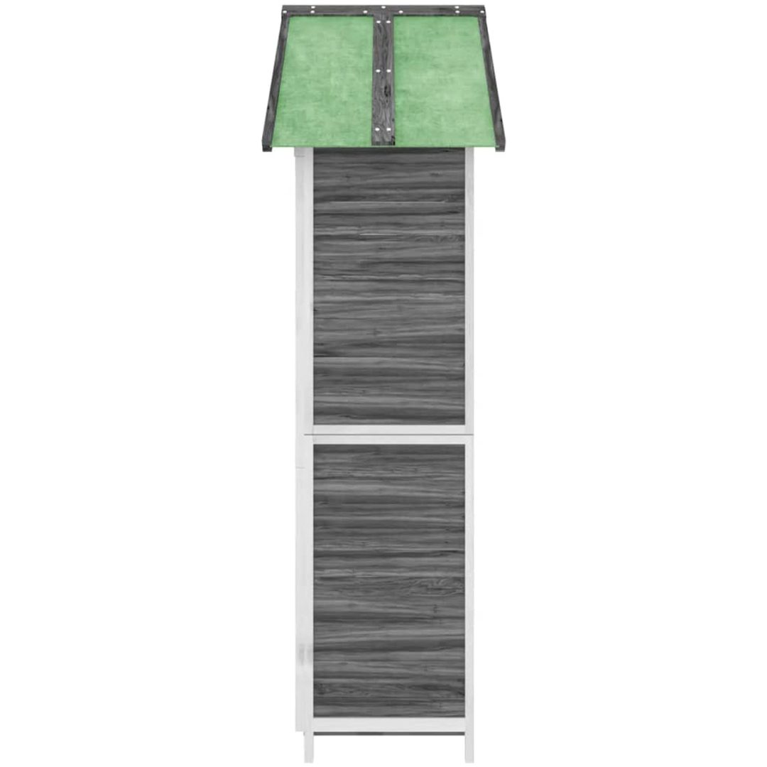Trädgårdsbod grå 89x52,5x175 cm massiv furu vidaXL – bild 6