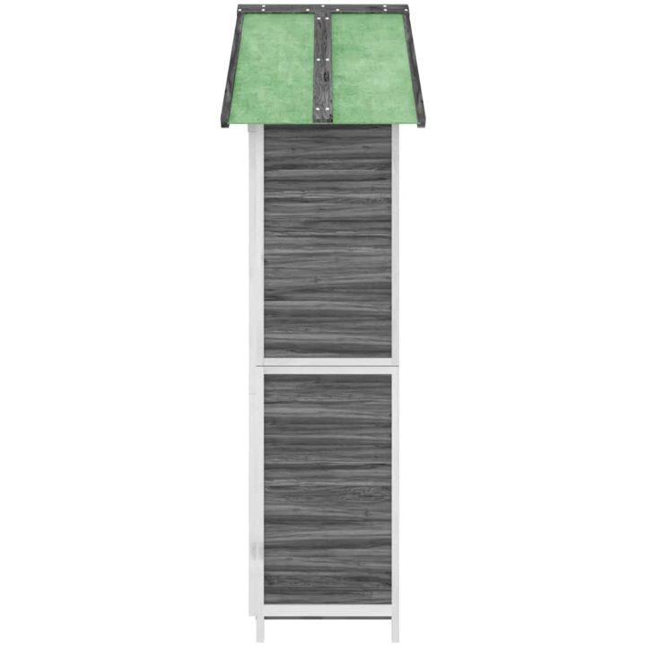 Trädgårdsbod grå 89x52,5x175 cm massiv furu vidaXL – bild 6