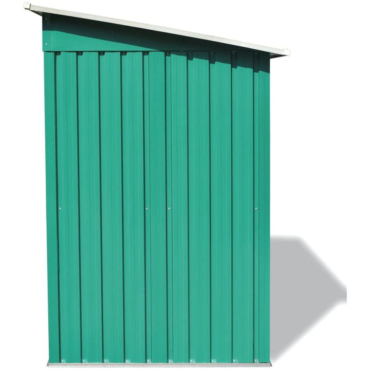 Trädgårdsbod grön metall vidaXL – bild 3