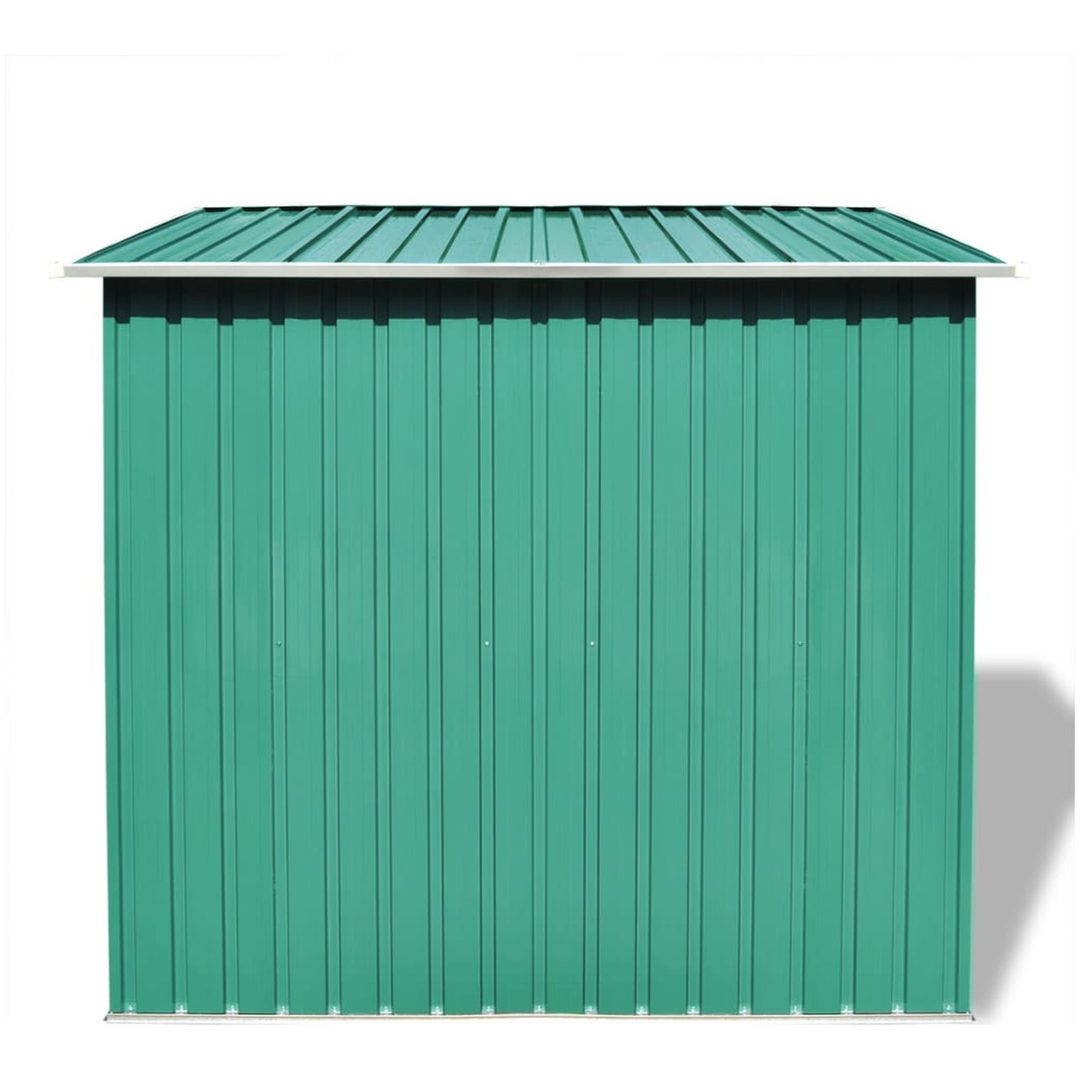 Trädgårdsbod grön metall vidaXL – bild 4