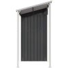 Trädgårdsbod med förlängt tak antracit 277x107x181 cm stål vidaXL – miniatyr 5