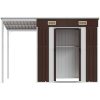 Trädgårdsbod med förlängt tak brun 277x107x181 cm stål vidaXL – miniatyr 4