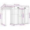 Trädgårdsbod med förlängt tak grön 277x107x181 cm stål vidaXL – miniatyr 9