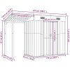 Trädgårdsbod med förlängt tak ljusbrun 277x107x181 cm stål vidaXL – miniatyr 9