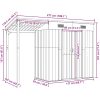 Trädgårdsbod med förlängt tak ljusgrå 277x107x181 cm stål vidaXL – miniatyr 9
