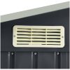 Trädgårdsbod med hylla antracit 205x130x183 cm järn vidaXL – miniatyr 8