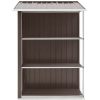 Trädgårdsbod med hylla brun 205x130x183 cm järn vidaXL – miniatyr 6
