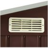 Trädgårdsbod med hylla brun 205x130x183 cm järn vidaXL – miniatyr 8