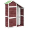 Trädgårdsbod mocka-brun 120x53,5x170 cm massiv furu vidaXL – miniatyr 2