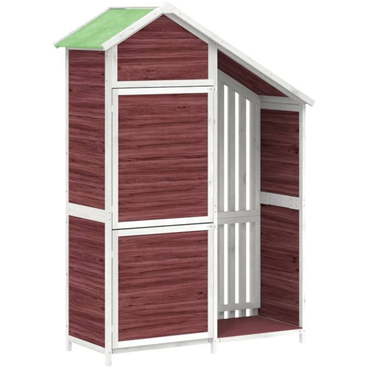 Trädgårdsbod mocka-brun 120x53,5x170 cm massiv furu vidaXL – bild 2