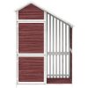 Trädgårdsbod mocka-brun 120x53,5x170 cm massiv furu vidaXL – miniatyr 4